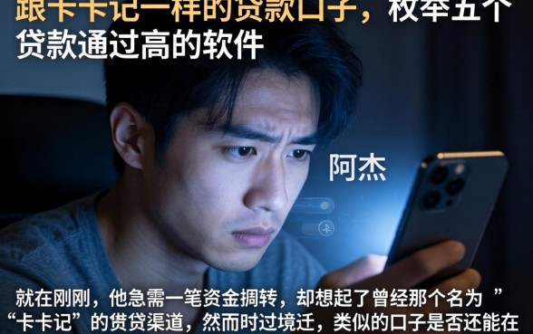 跟卡卡记一样的贷款口子，枚举五个贷款通过高的软件