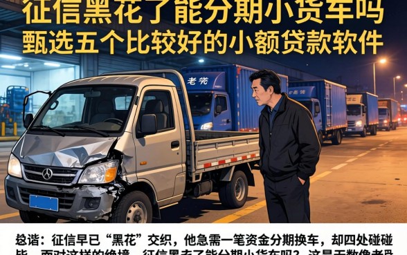 征信黑花了能分期小货车吗，甄选五个比较好的小额贷款软件