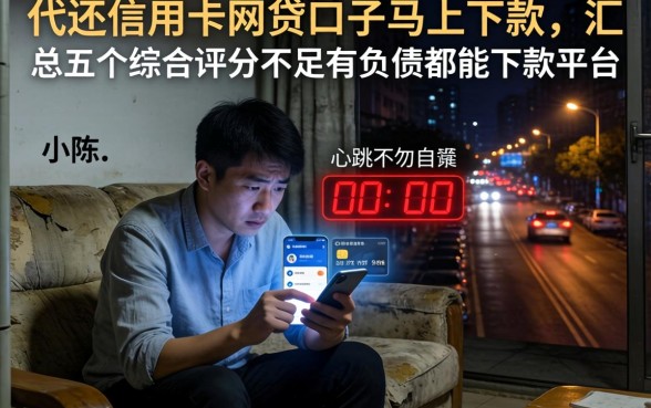 代还信用卡网贷口子马上下款的，汇总五个综合评分不足有负债都能下款平台