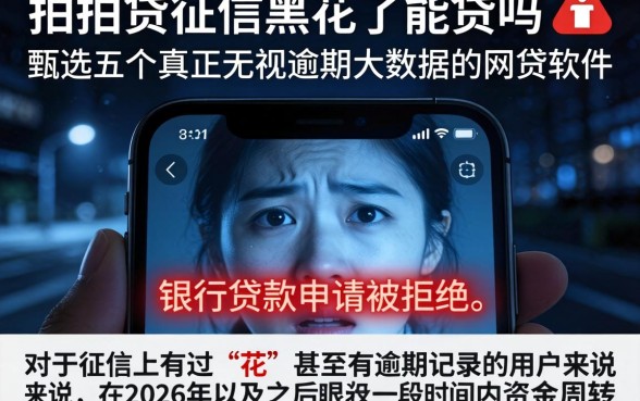 拍拍贷征信黑花了能贷吗，甄选五个真正无视逾期大数据的网贷软件