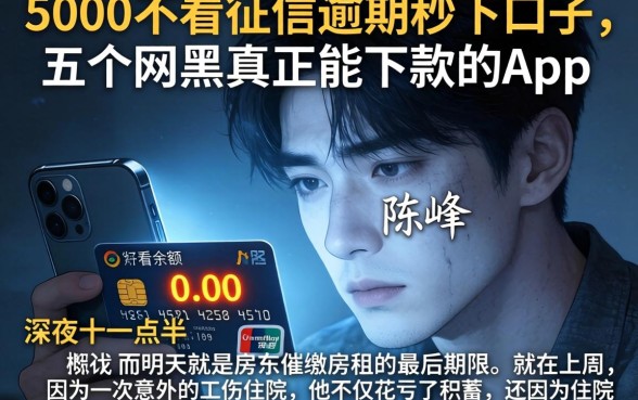 5000不看征信逾期秒下口子，概括五个网黑真正能下款的app