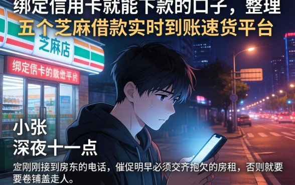 绑定信用卡就能下款的口子，整理五个芝麻借款实时到账速借平台