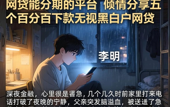 网贷能分期的平台，倾情分享五个百分百下款无视黑白户网贷