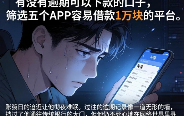 有没有逾期可以下款的口子，筛选五个APP容易借款1万块的平台