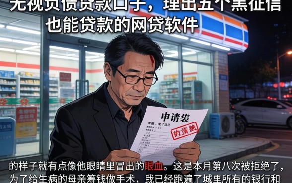 无视负债贷款口子，理出五个黑征信也能贷款的网贷软件