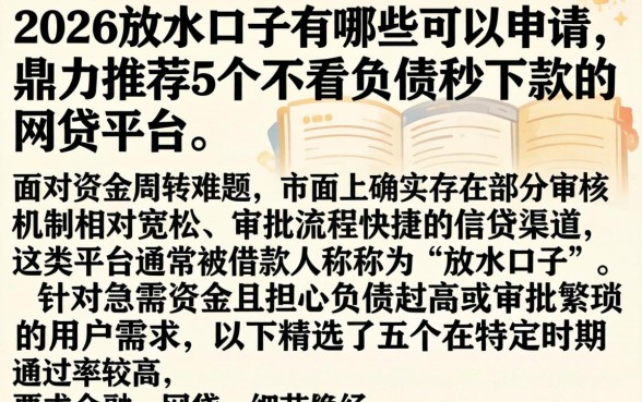2026放水口子有哪些可以申请，鼎力推荐5个不看负债秒下款的网贷平台