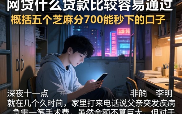 网贷什么贷款比较容易通过，概括五个芝麻分700能秒下的口子