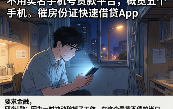 不用实名手机号贷款平台，概览五个手机和身份证快速借钱app