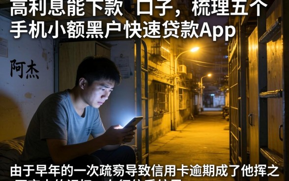 高利息能下款的口子，梳理五个手机小额黑户快速贷款app