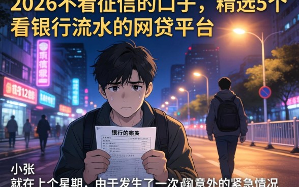 2026不看征信的口子，精选5个看银行流水的网贷平台