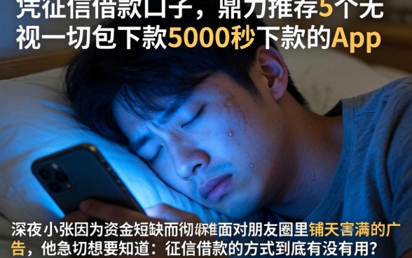 凭征信借款的口子，鼎力推荐5个无视一切包下款5000秒下款的app