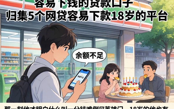 容易下钱的贷款口子，归集5个网贷容易下款18岁的平台