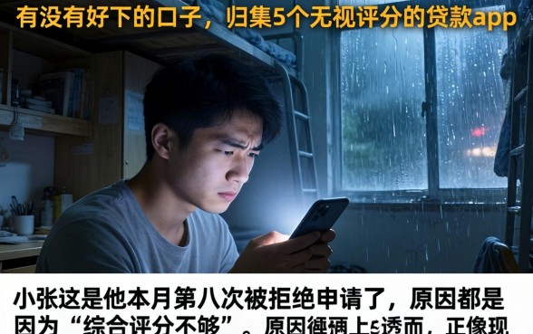 有没有好下的口子，归集5个无视评分的贷款app