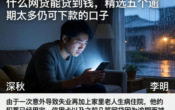 什么网贷能贷到钱，精选五个逾期太多仍可下款的口子