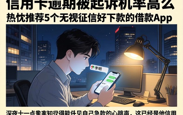 信用卡逾期被起诉几率高么，热忱推荐5个无视征信好下款的借款app
