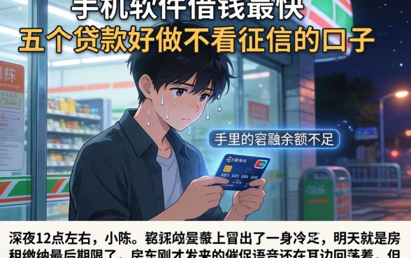 手机软件借钱最快，概括五个贷款好做不看征信的口子