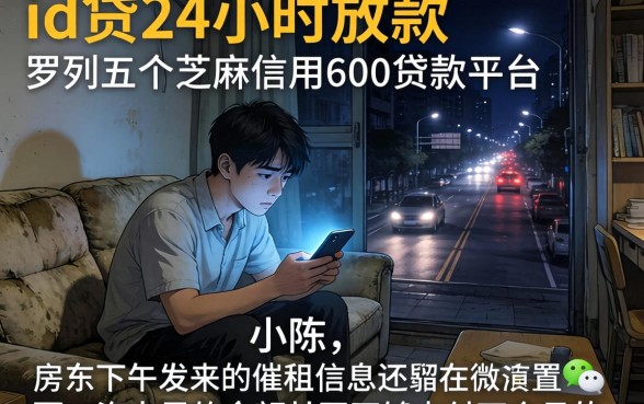 id贷24小时放款，罗列五个芝麻信用600贷款平台