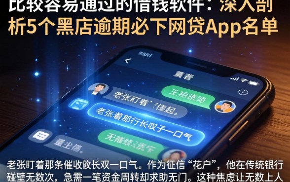 比较容易通过的借钱软件，深入剖析5个黑户逾期必下网贷app名单