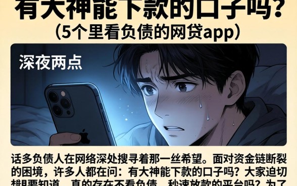 有大神能下款的口子吗，概括5个不看负债的网贷app