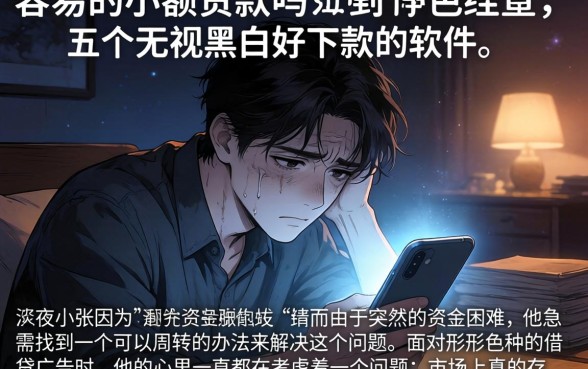 容易的小额贷款吗，详尽说明五个无视黑白好下款的软件