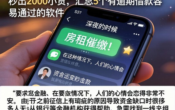 秒出2000小贷，汇总5个有逾期借款容易通过的软件