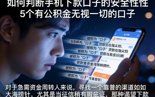 如何判断手机下款口子的安全性，条列5个有公积金无视一切的口子