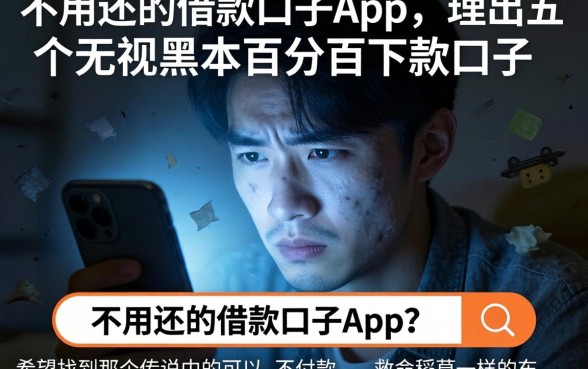 不用还的借款口子app，理出五个无视黑户百分百下款口子