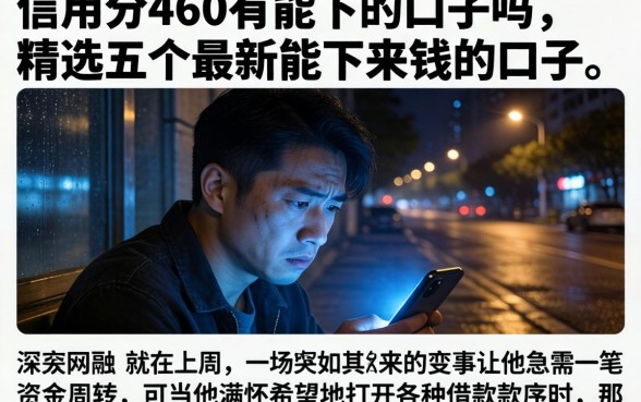 信用分460有能下的口子吗，精选五个最新能下来钱的口子