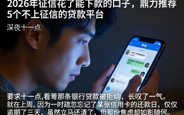 2026年征信花了能下款的口子，鼎力推荐5个不上征信的贷款平台