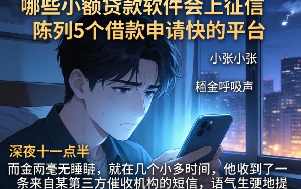 哪些小额贷款软件会上征信，陈列5个借款申请快的平台