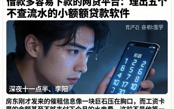 借款多容易下款的网贷平台，理出五个不查流水的小额度贷款软件