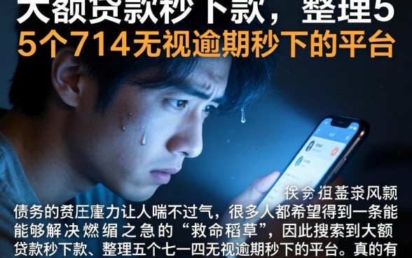 大额贷款秒下款，整理5个714无视逾期秒下的平台