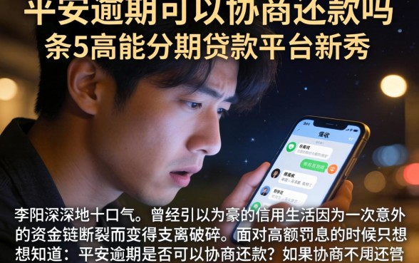 平安逾期可以协商还款吗，条列5个高能分期贷款平台新秀