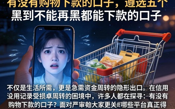 有没有购物下款的口子，遴选五个黑到不能再黑都能下款的口子