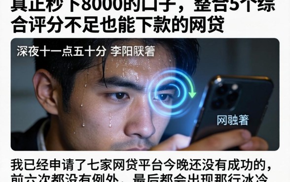 真正秒下8000的口子，整合5个综合评分不足也能下款的网贷