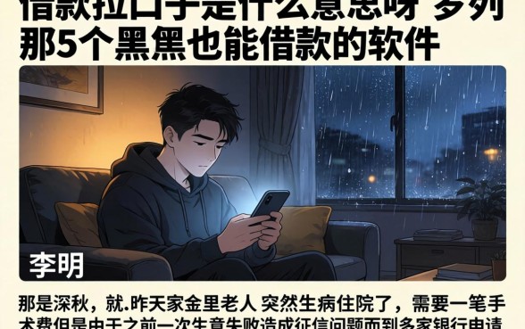 借款拉口子是什么意思呀，罗列5个黑户也能借款的软件