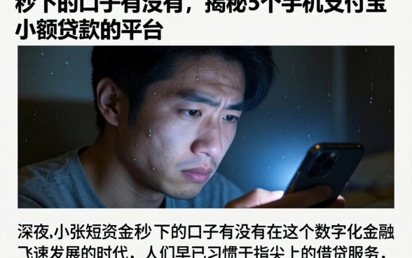 秒下的口子有没有，揭秘5个手机支付宝小额贷款的平台