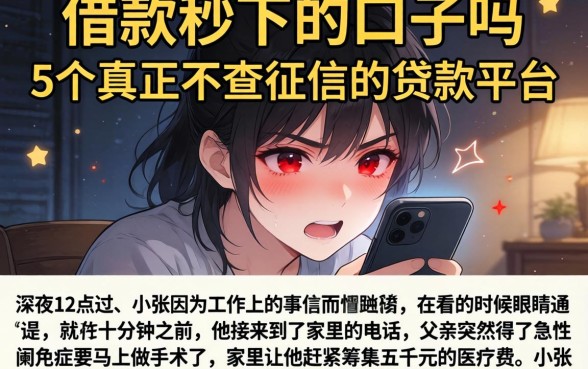 借款秒下的口子吗，详细阐述5个真正不查征信的贷款平台