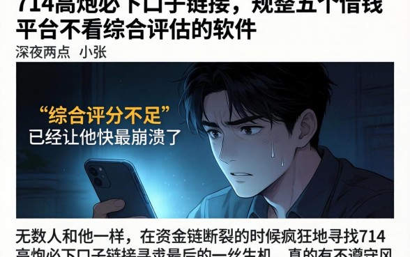 714高炮必下口子链接，规整五个借钱平台不看综合评估的软件