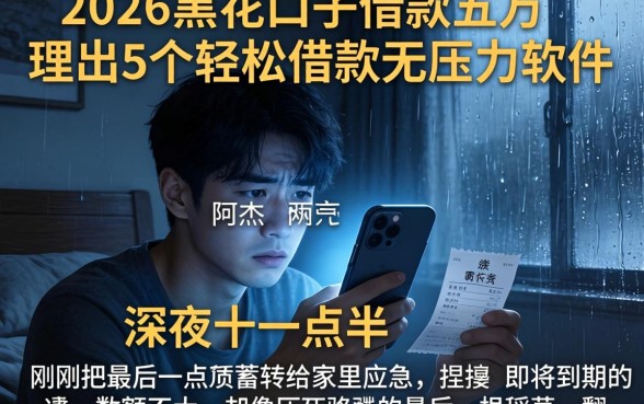 2026黑花口子借款五万，理出5个轻松借款无压力软件