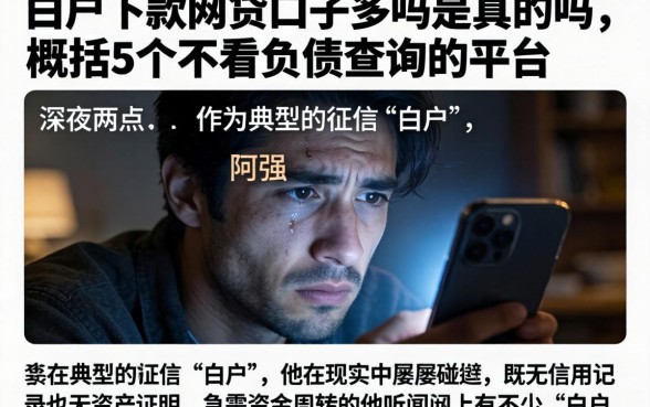 白户下款的网贷口子多吗是真的吗，概括5个不看负债查询的平台