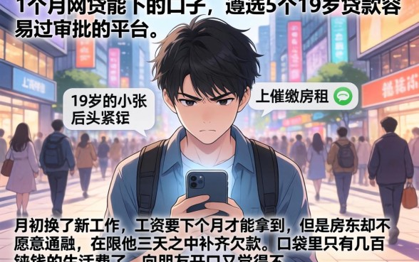 1个月的网贷能下的口子，遴选5个19岁贷款容易过审批的平台