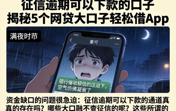 征信逾期可以下款的口子，揭秘5个网贷大口子轻松借app