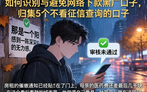 如何识别并避免网络下款黑户口子，归集5个不看征信查询的口子