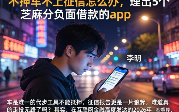 不押车不上征信怎么办，理出5个芝麻分负面借款的app