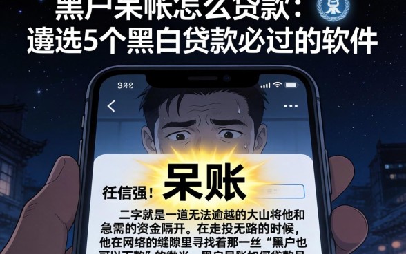 黑户呆帐怎么贷款，遴选5个黑白贷款必过的软件