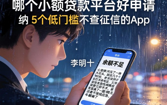 哪个小额贷款平台好申请,归纳5个低门槛不查征信的app