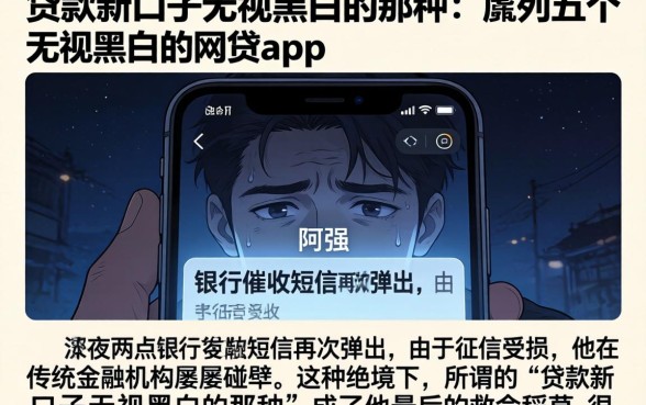 贷款新口子无视黑白的那种，胪列五个无视黑白的网贷app