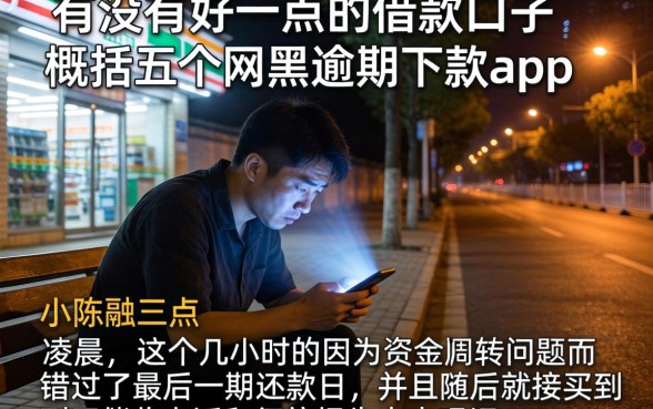 有没有好一点的借款口子，概括五个网黑逾期下款app