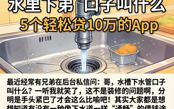 水槽里下水的口子叫什么，罗列5个轻松贷10万的app